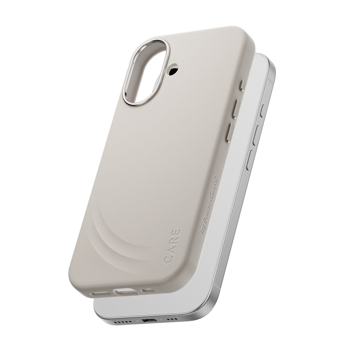 CARE by PanzerGlass® FLOW Case Vanilla m. Haptic Button & MagSafe iPhone 17